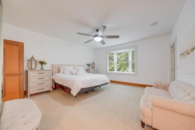 2 Timber Ridge Ln, Mansfield, IL 61854 - bedroom featuring light carpet and a ceiling fan