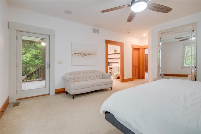 2 Timber Ridge Ln, Mansfield, IL 61854 - carpeted bedroom with baseboards and ceiling fan