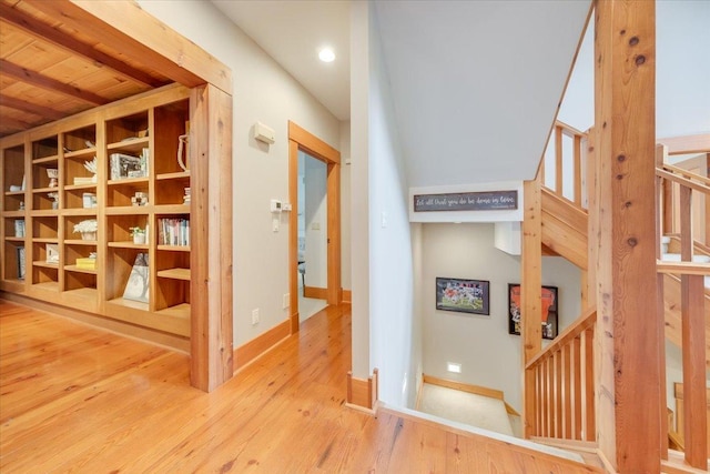 2 Timber Ridge Ln, Mansfield, IL 61854 - staircase featuring wood finished floors and recessed lighting