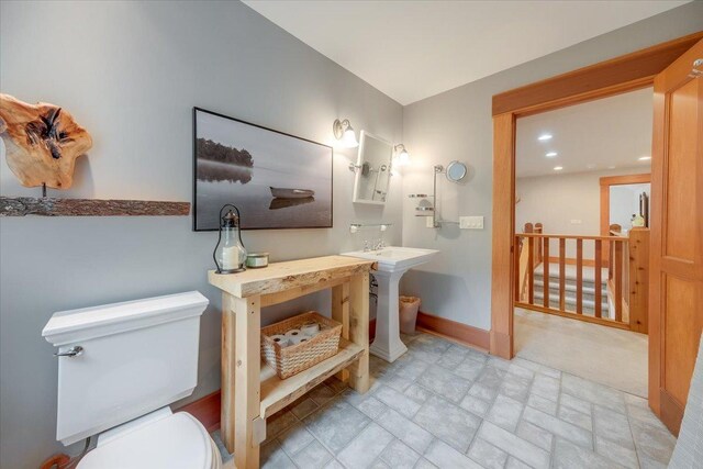 2 Timber Ridge Ln, Mansfield, IL 61854 - bathroom featuring stone finish flooring and recessed lighting