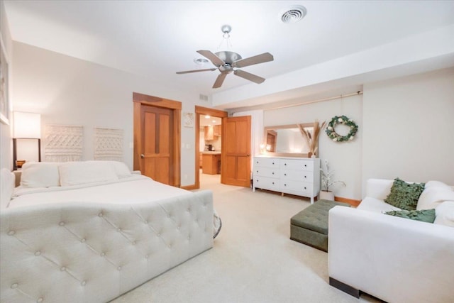 2 Timber Ridge Ln, Mansfield, IL 61854 - bedroom featuring light colored carpet and a ceiling fan