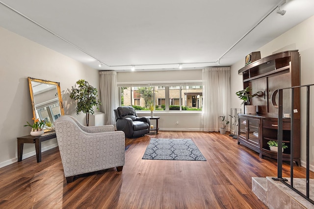 2648 Central Dr Unit Gn, Flossmoor, IL 60422 - living area featuring rail lighting and wood finished floors