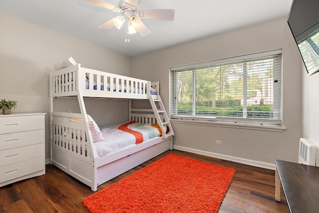 2648 Central Dr Unit Gn, Flossmoor, IL 60422 - bedroom with wood finished floors and a ceiling fan