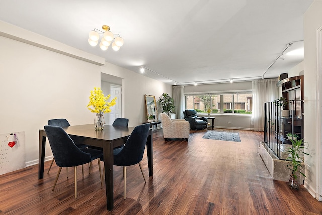 2648 Central Dr Unit Gn, Flossmoor, IL 60422 - dining room with track lighting and wood finished floors