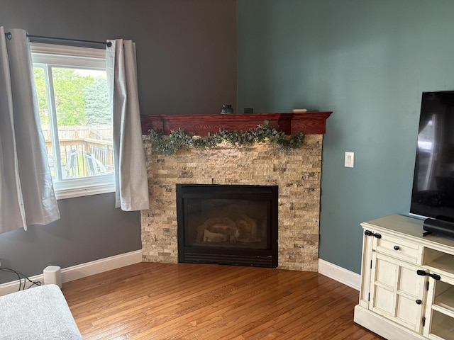 2109 Gray Hawk Dr, Plainfield, IL 60586 - living room with a fireplace and wood finished floors