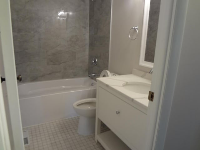 9802 Gallek Rd, Fox River Grove, IL 60021 - bathroom with vanity, tub / shower combination, and tile patterned floors
