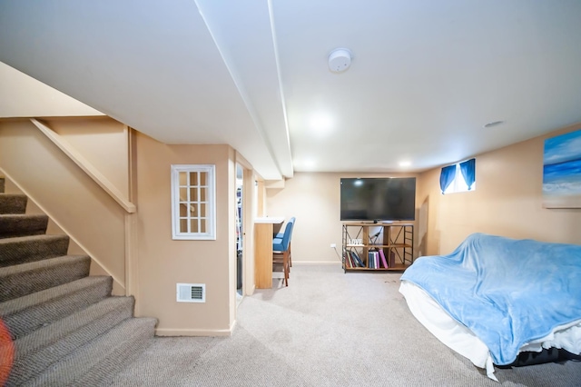 928 Grey Ave, Evanston, IL 60202 - living room with carpet and stairway