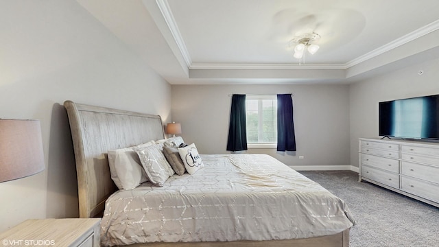 14948 S Preserve Dr, Lockport, IL 60441 - bedroom featuring ornamental molding, carpet, and a tray ceiling