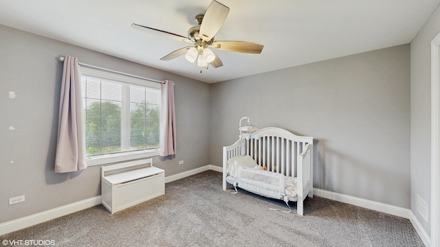 14948 S Preserve Dr, Lockport, IL 60441 - carpeted bedroom with ceiling fan and a nursery area