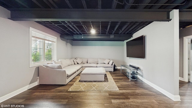 14948 S Preserve Dr, Lockport, IL 60441 - living area featuring baseboards and wood finished floors