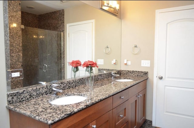 4435 S Oakenwald Ave Unit 1, Chicago, IL 60653 - full bath featuring double vanity and a shower stall