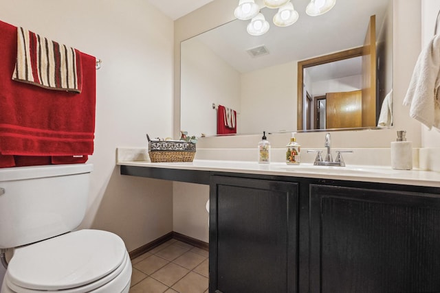 307 Valley Rd, North Aurora, IL 60542 - half bathroom featuring tile patterned flooring and vanity