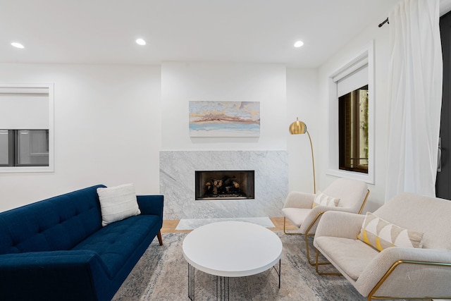 832 W Altgeld St Unit 1, Chicago, IL 60614 - living room with wood finished floors, recessed lighting, and a fireplace