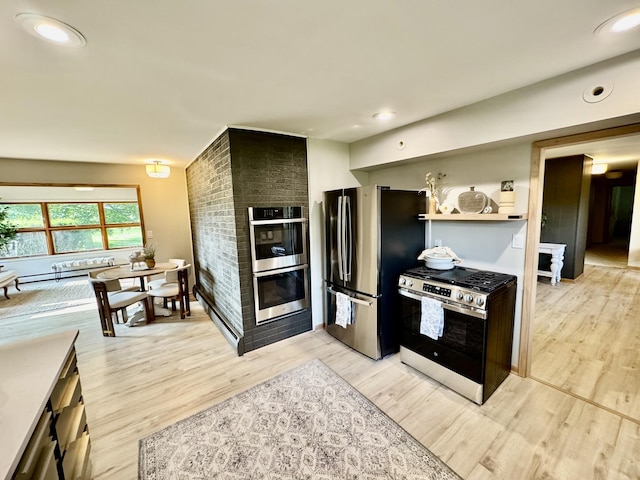 221 Thornbrook Rd, Dekalb, IL 60115 - kitchen with stainless steel appliances, light wood-style floors, and recessed lighting