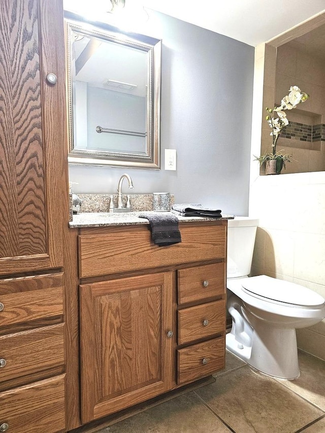 6512 Ridge Dr, Chicago Ridge, IL 60415 - bathroom with vanity and tile patterned flooring