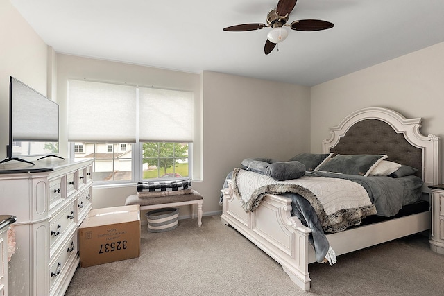 1602 Peachtree Ln, Lockport, IL 60441 - bedroom featuring light carpet and a ceiling fan