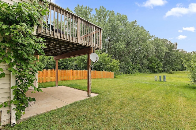 1602 Peachtree Ln, Lockport, IL 60441 - view of yard with a patio and a wooden deck