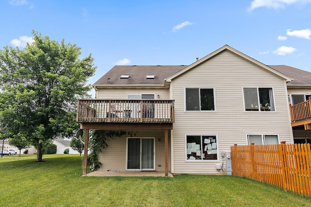 1602 Peachtree Ln, Lockport, IL 60441 - back of house featuring roof with shingles and a deck