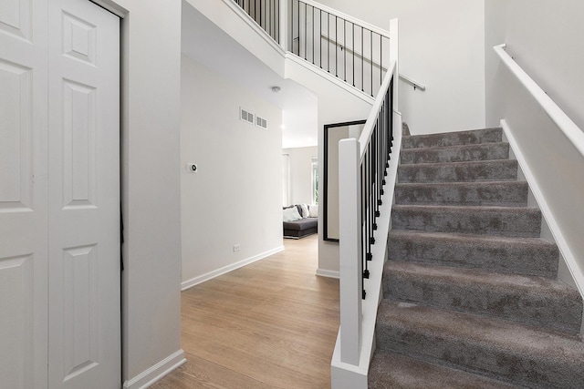 1528 Peachtree Ln, Lockport, IL 60441 - stairway featuring wood finished floors and a high ceiling
