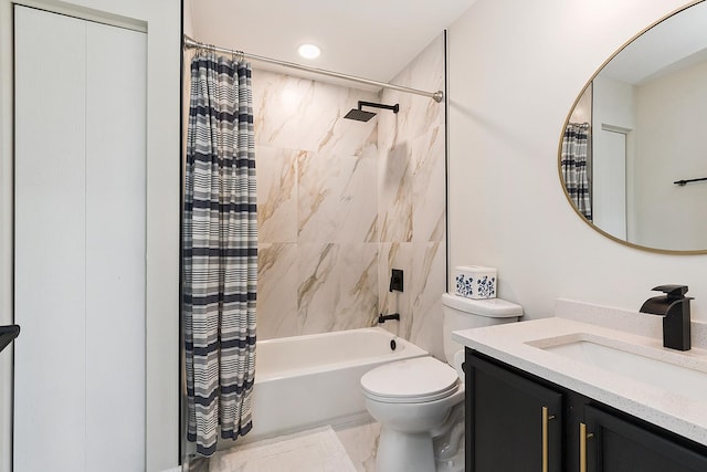 1528 Peachtree Ln, Lockport, IL 60441 - full bathroom featuring vanity, shower / bath combo with shower curtain, and recessed lighting