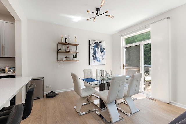 1528 Peachtree Ln, Lockport, IL 60441 - dining space with a chandelier, light wood-style floors, and an office area