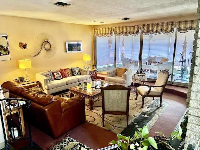 336 Flossmoor Ave, Waukegan, IL 60085 - living room with a textured ceiling and carpet floors