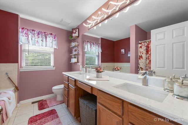 28909 Honeysuckle Ct, Lakemoor, IL 60051 - full bathroom with double vanity and tile patterned floors