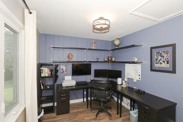 110 Tudor Dr, Barrington, IL 60010 - office space featuring wood finished floors and wood walls