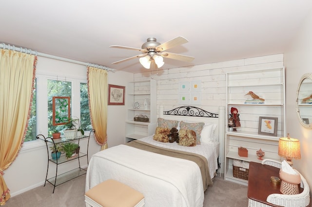 110 Tudor Dr, Barrington, IL 60010 - bedroom with light colored carpet and ceiling fan