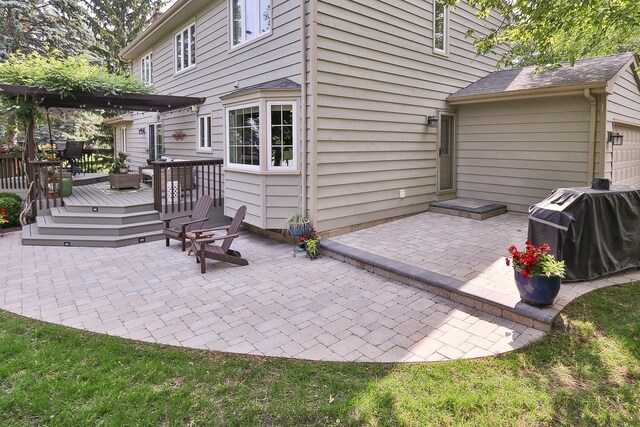 110 Tudor Dr, Barrington, IL 60010 - view of patio / terrace featuring area for grilling and a wooden deck