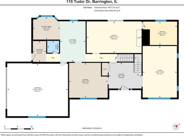 110 Tudor Dr, Barrington, IL 60010 - view of home floor plan
