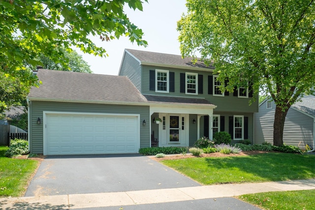 1903 Ronzheimer Ave, Saint Charles, IL 60174 - view of front of home featuring driveway, an attached garage, a front lawn, and a porch