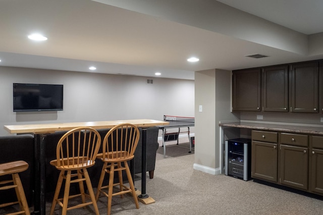 1903 Ronzheimer Ave, Saint Charles, IL 60174 - indoor dry bar featuring light carpet, recessed lighting, and beverage cooler