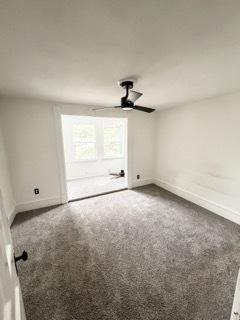 221 E Main St, Genoa, IL 60135 - carpeted spare room with baseboards and ceiling fan