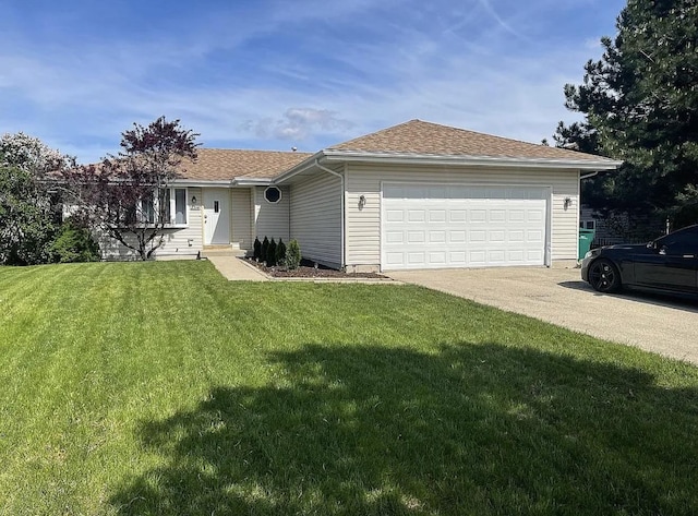 2314 Hasting Dr, Plainfield, IL 60586 - view of front of house with an attached garage, a front lawn, driveway, and a shingled roof