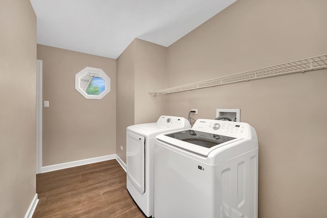 2314 Hasting Dr, Plainfield, IL 60586 - washroom with washer and clothes dryer and wood finished floors