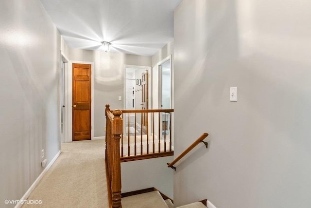 2325 Fairfax Rd, Saint Charles, IL 60174 - staircase featuring baseboards and carpet