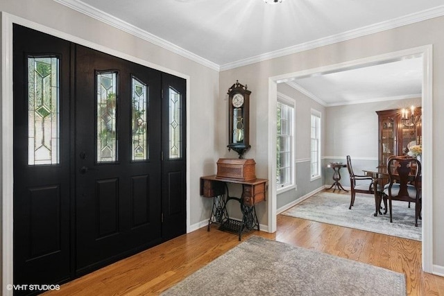 2325 Fairfax Rd, Saint Charles, IL 60174 - foyer with wood finished floors and ornamental molding