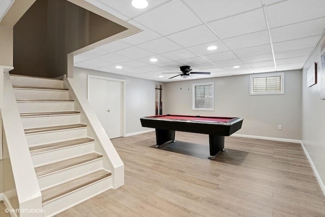 2325 Fairfax Rd, Saint Charles, IL 60174 - playroom featuring recessed lighting, light wood-style flooring, and billiards