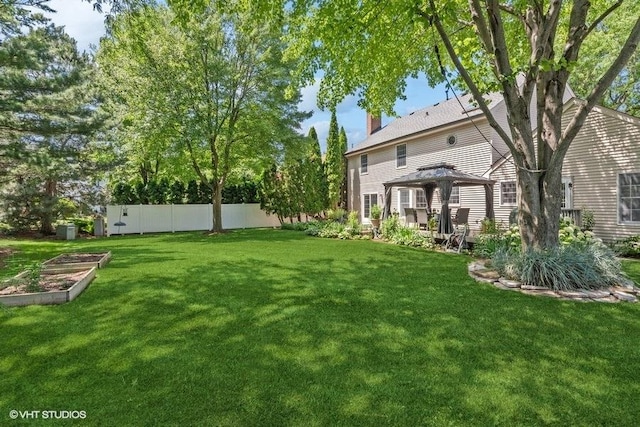 2325 Fairfax Rd, Saint Charles, IL 60174 - view of yard featuring a gazebo and a vegetable garden