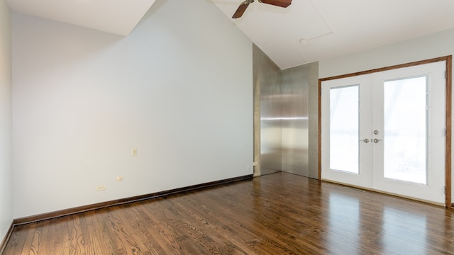 908 Claremont Dr, Downers Grove, IL 60516 - unfurnished room featuring wood finished floors and french doors