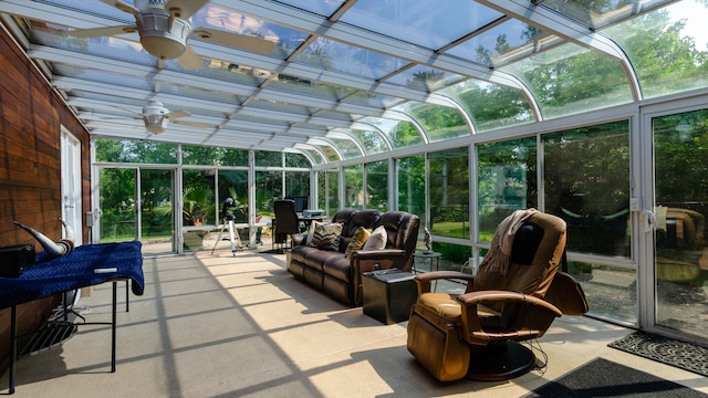 908 Claremont Dr, Downers Grove, IL 60516 - sunroom / solarium featuring a ceiling fan and outdoor lounge area