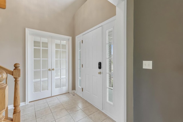 200 Saint Andrews Dr, Dekalb, IL 60115 - entrance foyer with light tile patterned floors and french doors