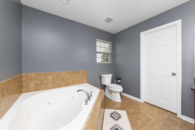 741 Oakwood St, Minooka, IL 60447 - full bath with a jetted tub and tile patterned flooring