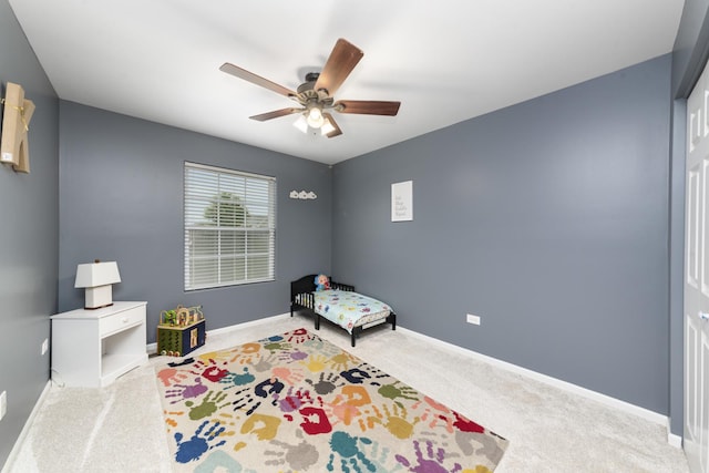 741 Oakwood St, Minooka, IL 60447 - bedroom featuring carpet flooring and ceiling fan