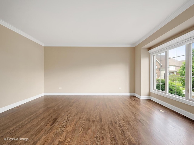 508 Gene Darfler Ct, Naperville, IL 60565 - unfurnished room featuring crown molding and dark wood finished floors