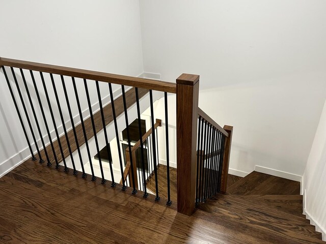 4843 W Schubert Ave, Chicago, IL 60639 - stairway with wood finished floors and baseboards