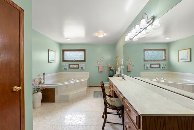 107 Sibley Dr, Minooka, IL 60447 - full bath featuring a garden tub and vanity