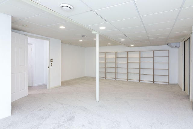 902 Heathrow Ln, Naperville, IL 60540 - finished basement with carpet flooring, recessed lighting, and a paneled ceiling