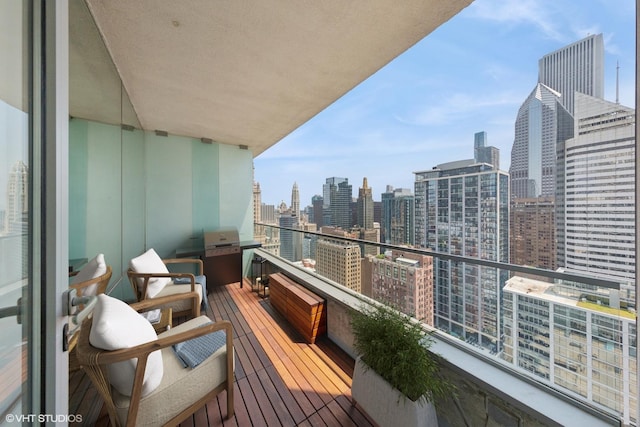 8 E Randolph St Unit 3203, Chicago, IL 60601 - balcony with a view of skyline and a grill